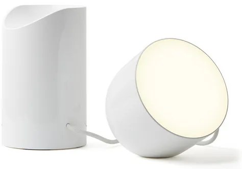Lampă de masă ORBE, albă lucioasă - LEXON