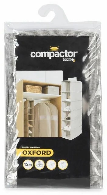 Organizator de haine agatat 30 x 18 x 94 cm, gri