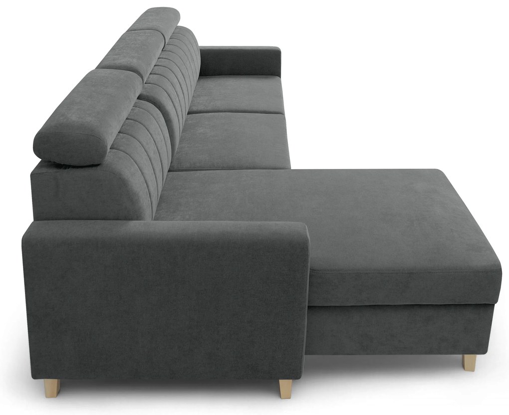 Colțar cu funcție de dormit Vario universal - gri șenil Wind 89