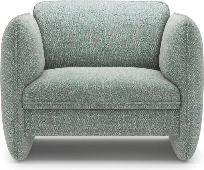 Fotoliu albastru cu tapițerie din chenille Georgia – Micadoni