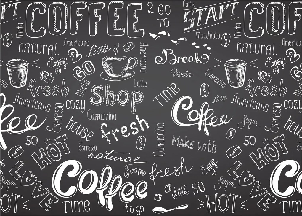 Tablou pe sticlă - Coffee (70x50 cm)