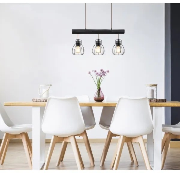 Lustră pe cablu MINA 3xE27/60W/230V Globo 15326-3NB