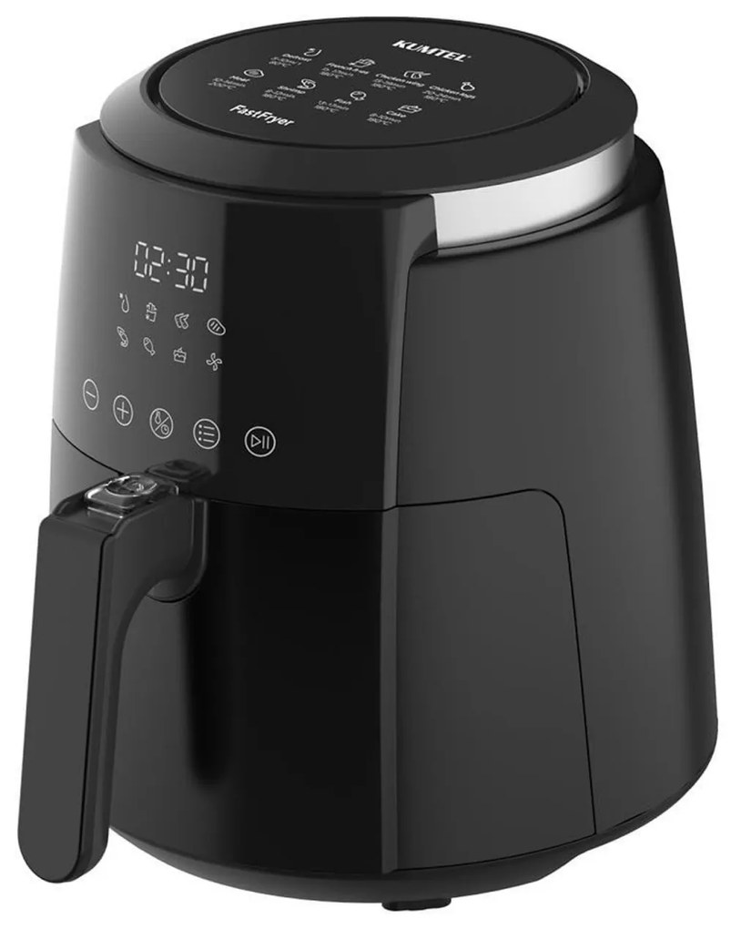 Friteuza rapida cu aer cald Kumtel Digital Fast Fryer ,Pentru gatit fara ulei ,Putere 1500 W ,Capacitate 5.5L ,Display digital ,Functie deshidratare,