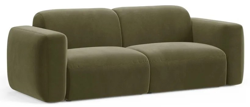 Canapea kaki cu tapițerie din catifea 220 cm Strino – Cosmopolitan Design
