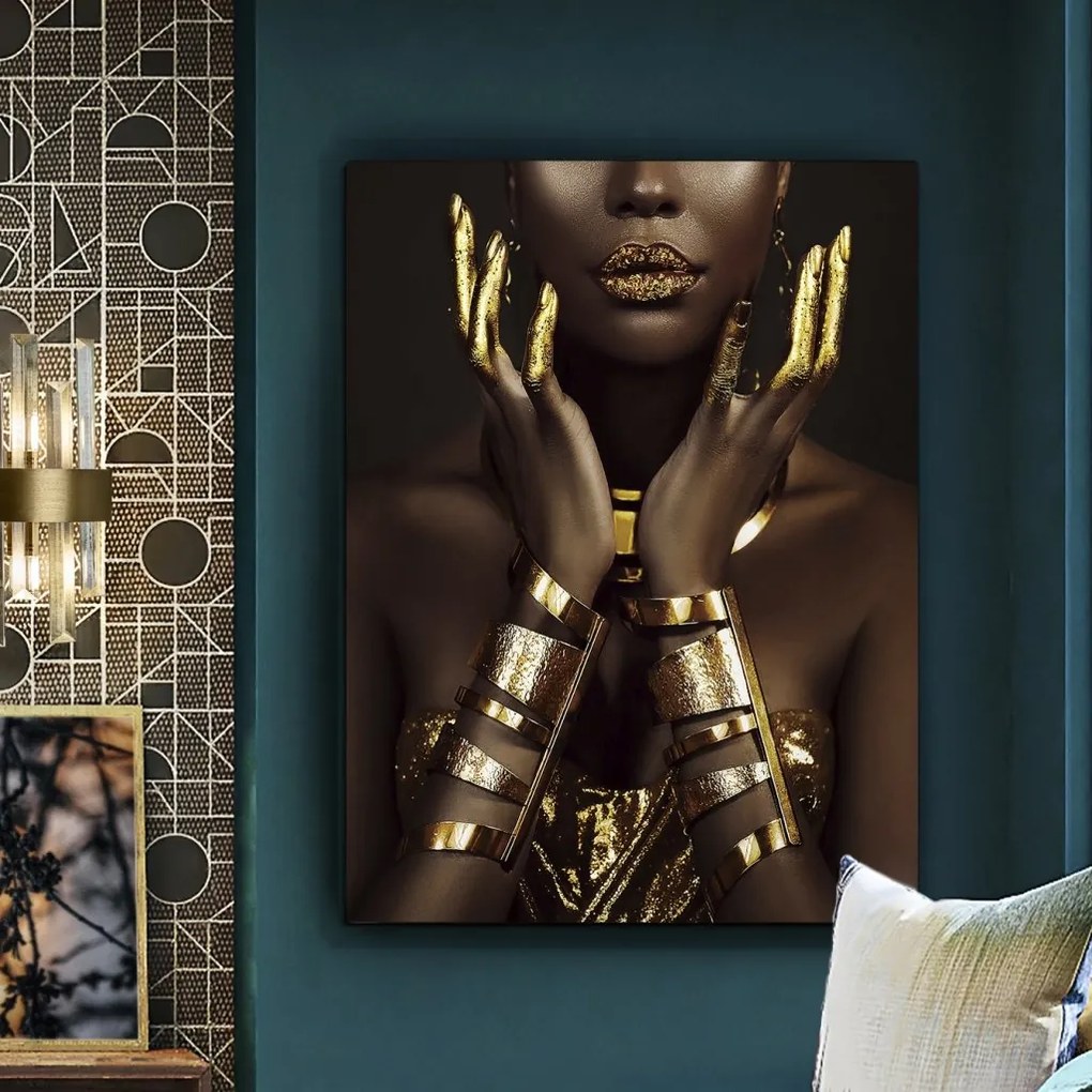 Tablou de perete decorativ Sombra y oro, 80x120cm