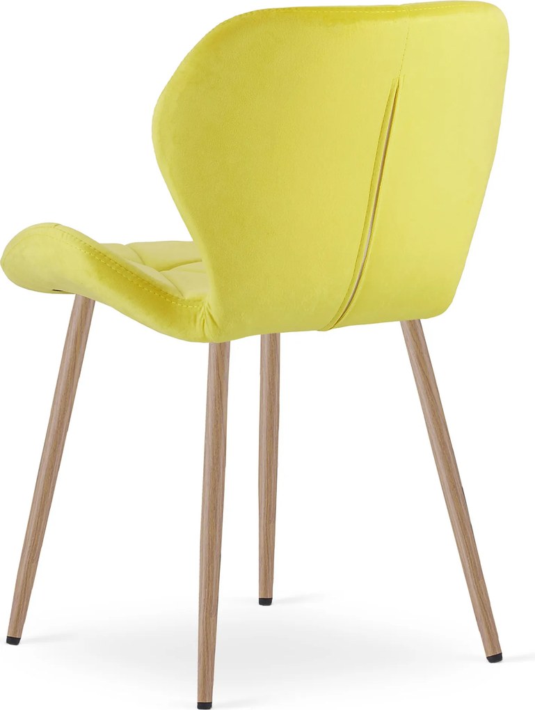 Scaun de bucatarie MANGO VELVET, galben