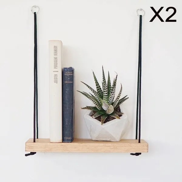 SET 2x raft de perete din molid