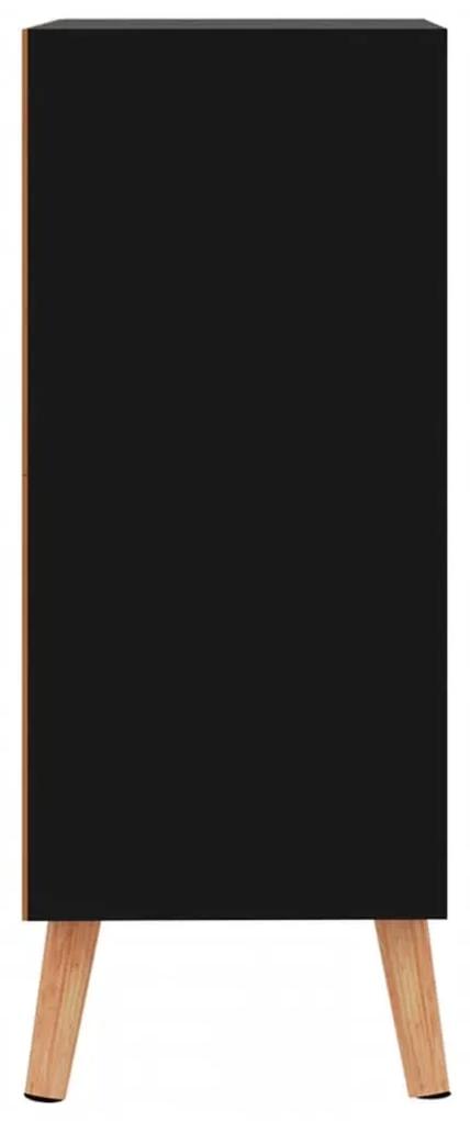 Servanta, negru extralucios, 60x30x72 cm, PAL 1, negru foarte lucios