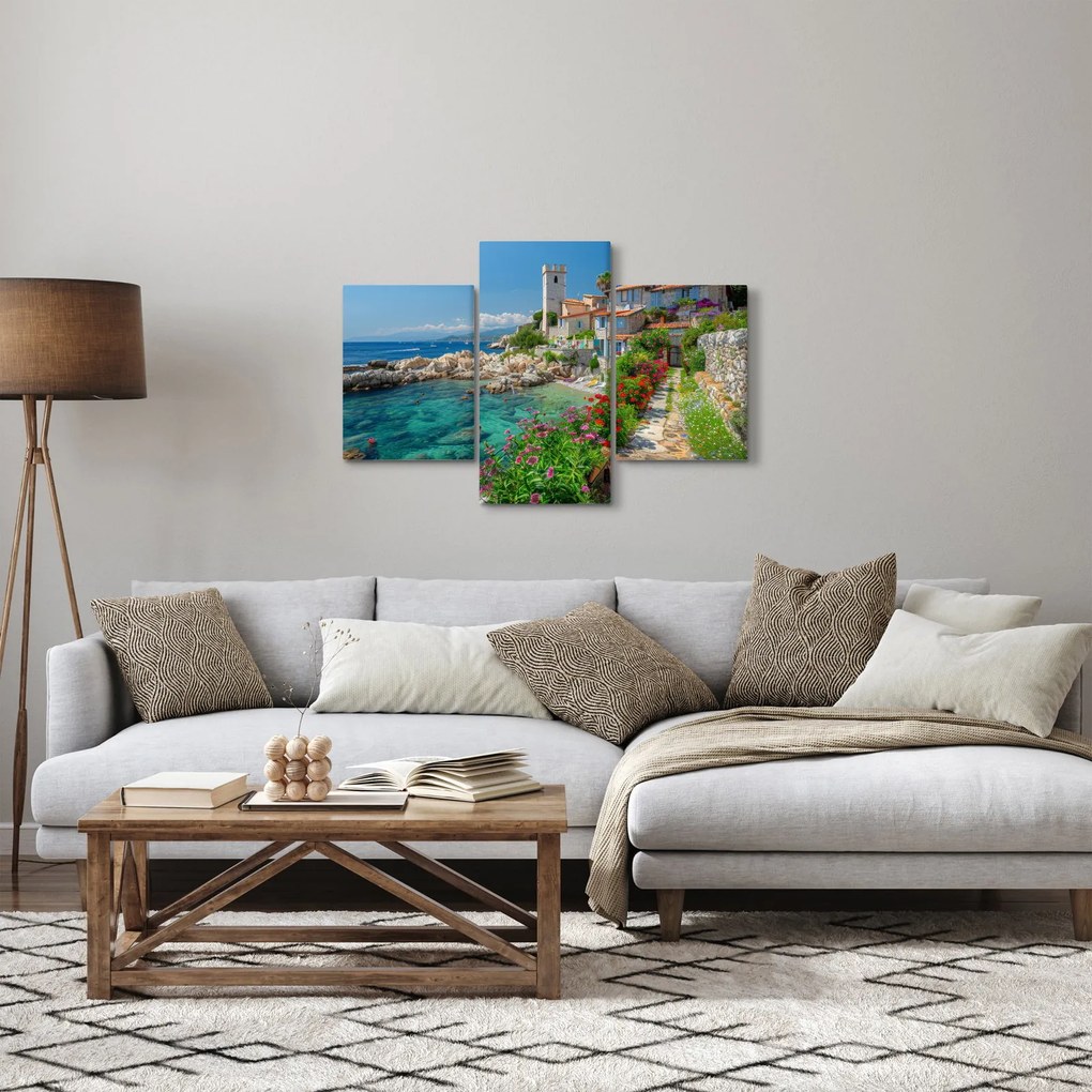Tablou - Sat pitoresc de coastă (90x60 cm)
