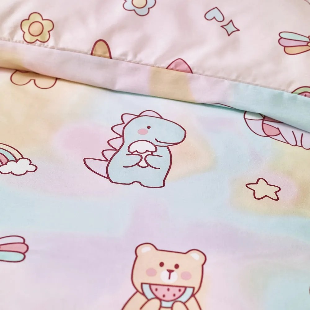 Lenjerie de pat pentru copii roz pentru pat dublu 200x200 cm Forever Together – Catherine Lansfield