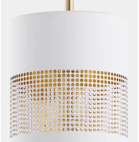 Lustră LED pe cablu BOGART 1xE27/15W/230V alb/auriu