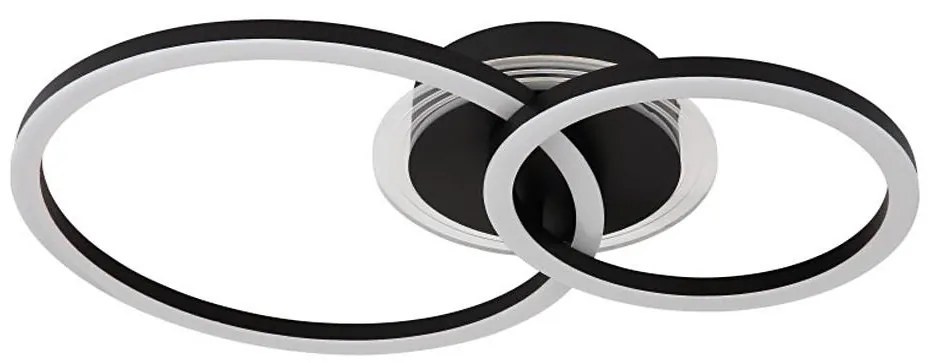 Plafonieră LED Globo 48039-30 LORETTA LED/30W/230V d. 33x50 cm negru