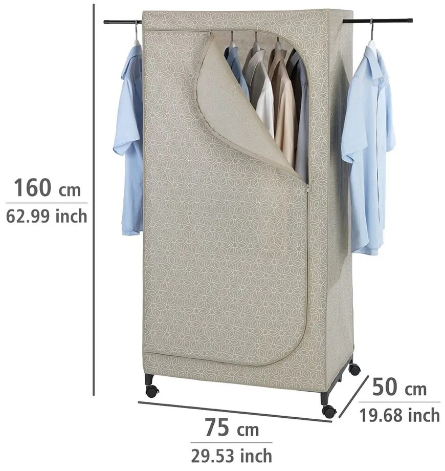 Șifonier bej din material textil 75x160 cm Balance – Wenko