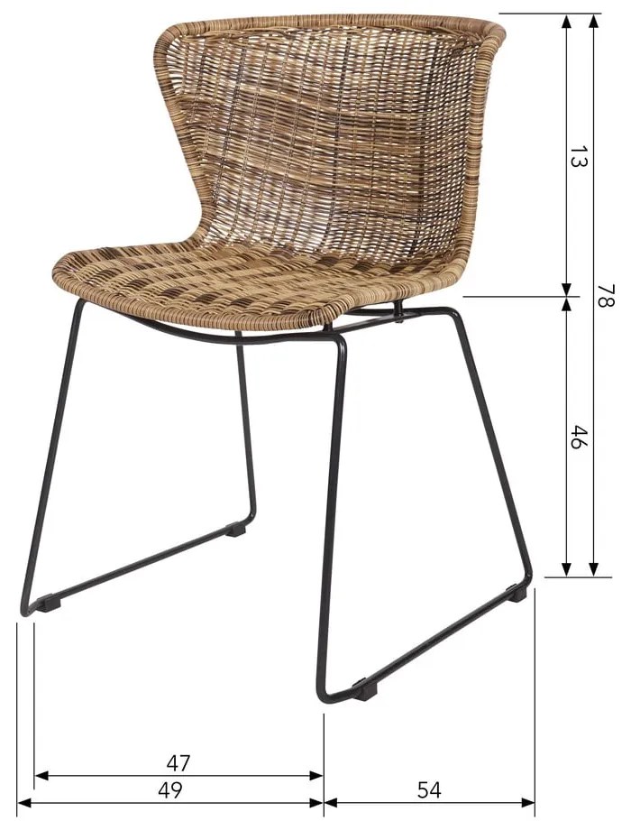 Scaune de grădină în culoare naturală 2 buc. din ratan artificial Wings – WOOOD