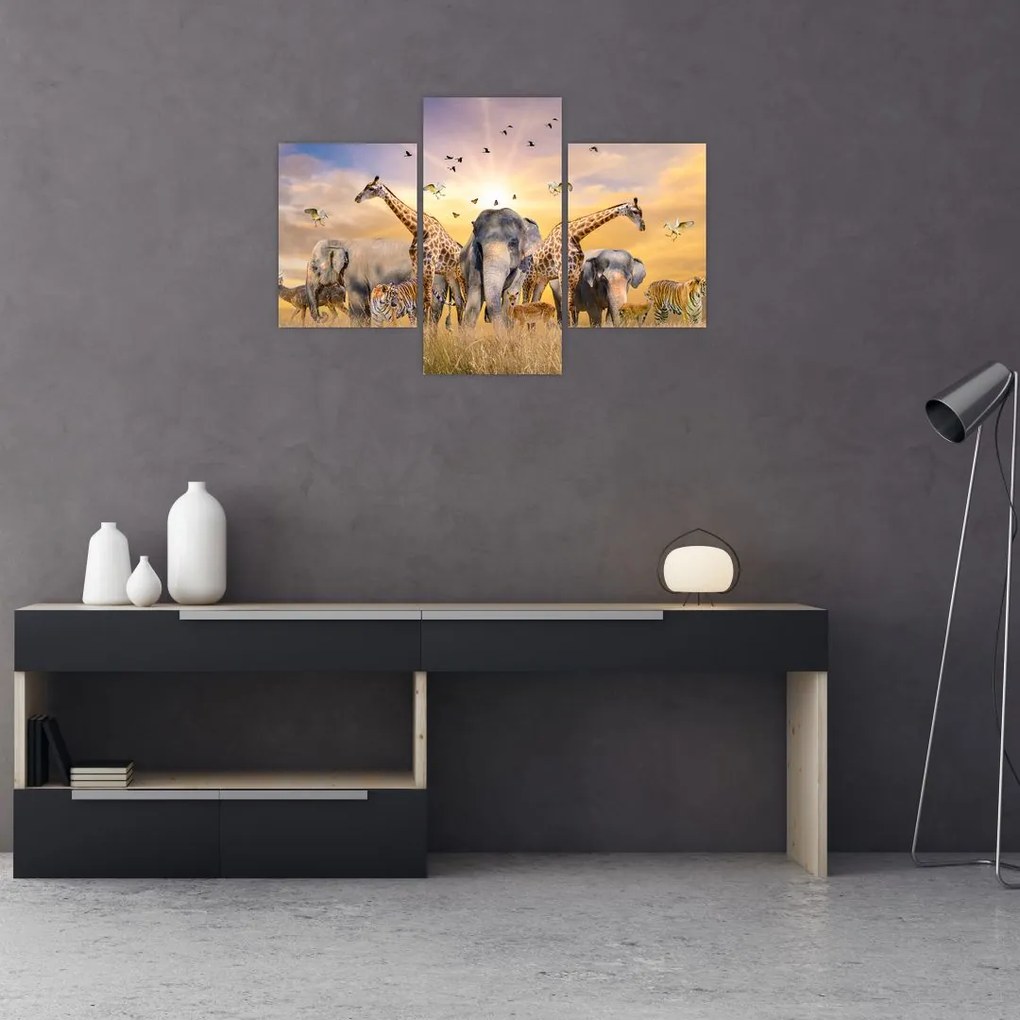 Tablou - Animae din Africa (90x60 cm)