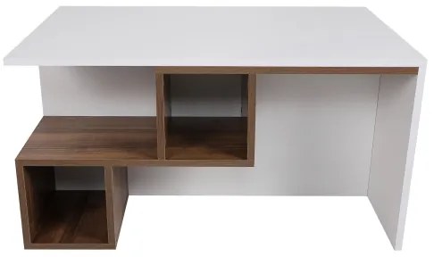 Măsuță de cafea DILAY 52x100 cm maro/albă