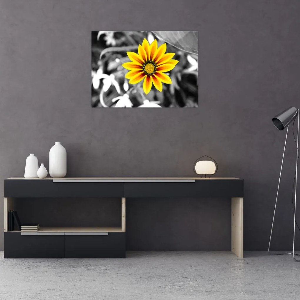 Tablou cu floare galbenă (70x50 cm)