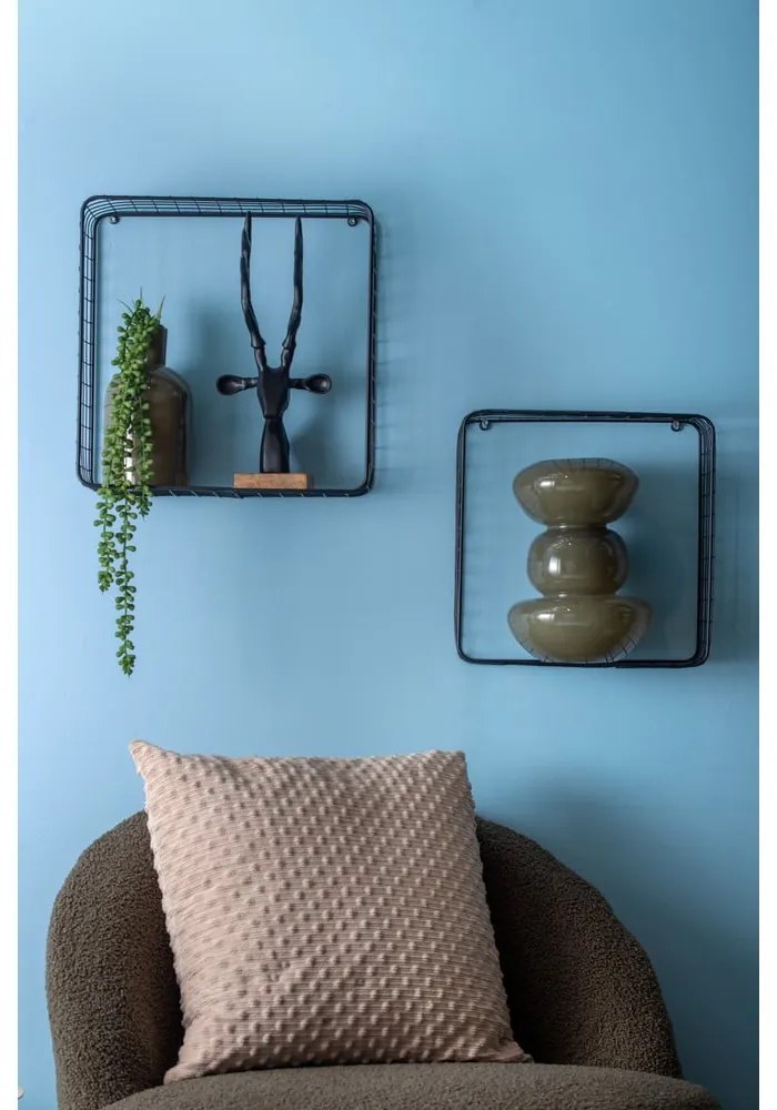 Rafturi negre 2 buc. din oțel 35 cm Reja – PT LIVING