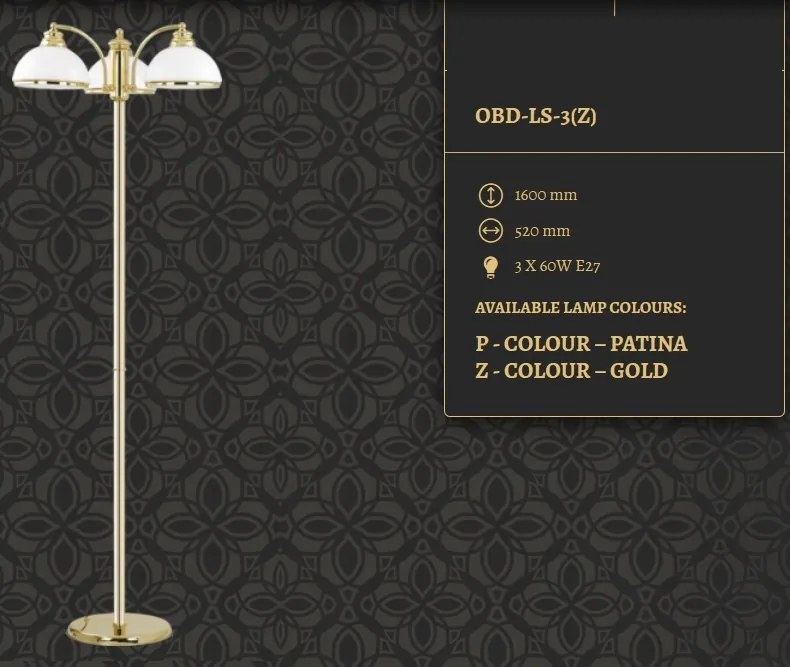 Lampadar design clasic realizat manual OBD