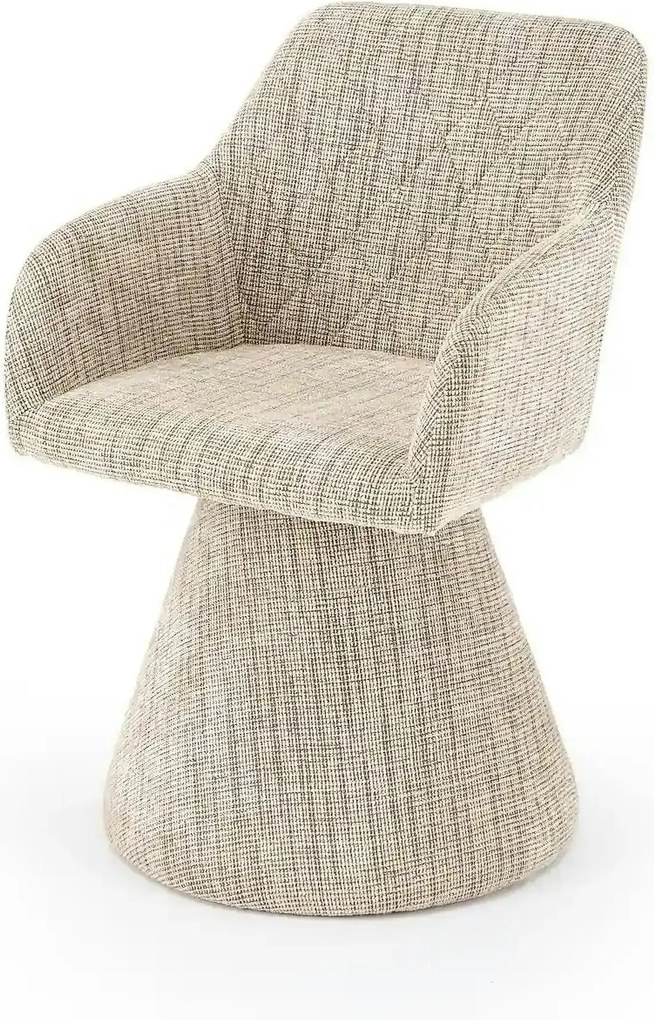 Scaun rotativ K603, stofa clasica bej, 55x55x85 cm