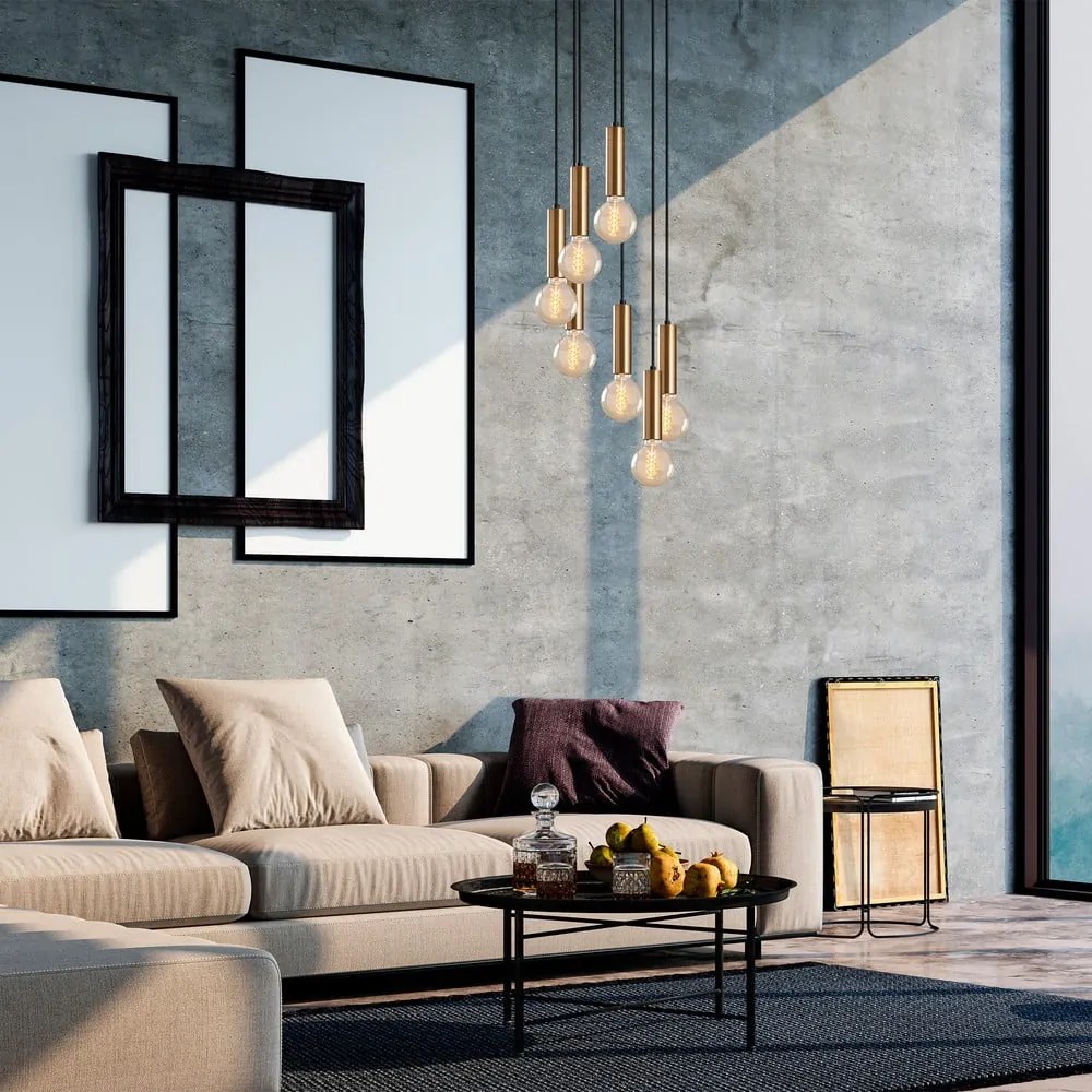 Lustră neagră/aurie ø 40 cm Tempo – Opviq lights