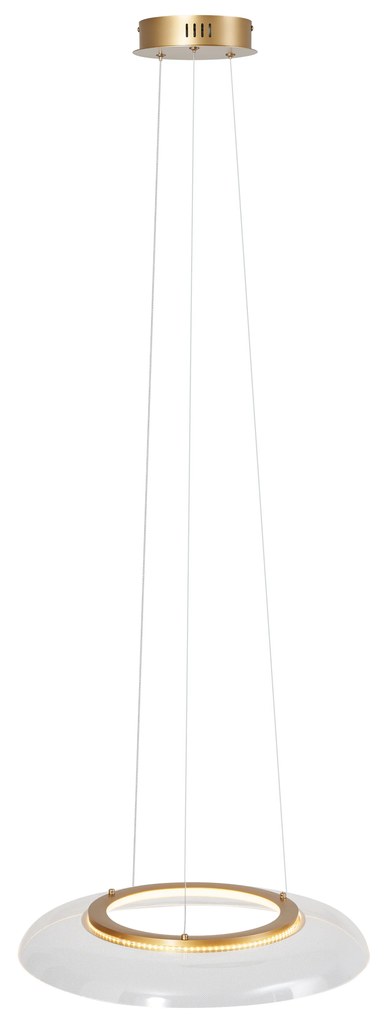 Lampă suspendată de design aurie și transparentă, cu reglare în 3 trepte - Scacrylic