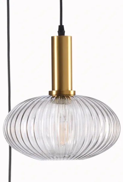 Lustră pe cablu ONLI DOROTY 1xE27/22W/230V albastru/auriu