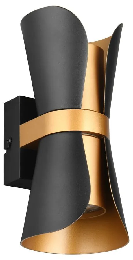 Aplică de perete neagră/în culoarea bronz Coat – Trio