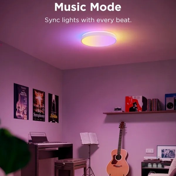 Plafonieră LED RGBIC dimabilă Govee LED/49W/230V 2700-6500K Wi-Fi