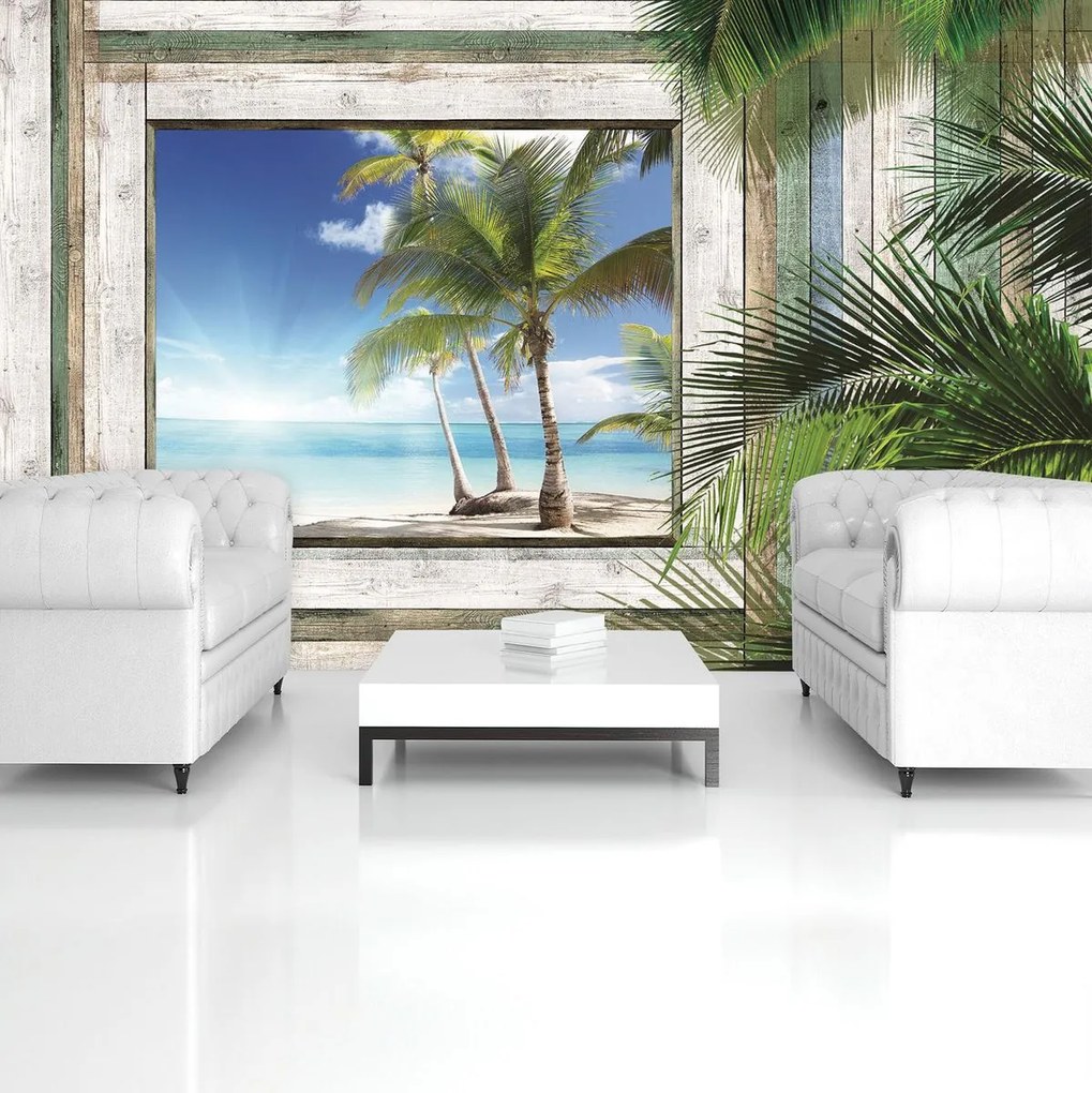Fototapet - Plajă, mare, nisip (152,5x104 cm)