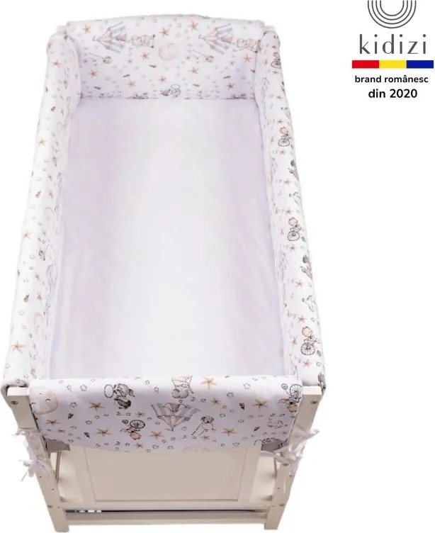 Aparatori laterale patut inalte Kidizi Maxi Circus, pentru pat 120x60 cm