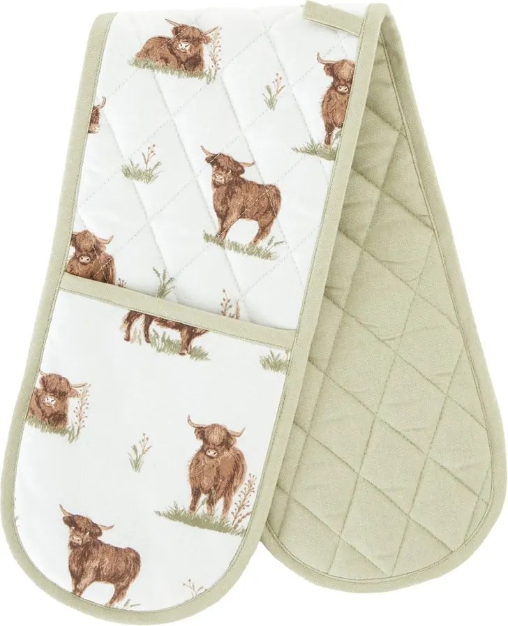 Mănușă dublă de bucătărie din bumbac Angus Highland Cow – Catherine Lansfield