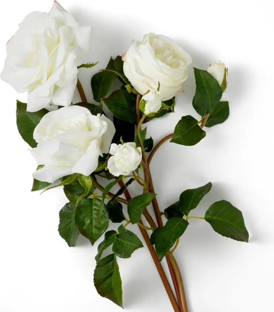 Buchet artificial LUX din 72 de trandafiri albi, Roses