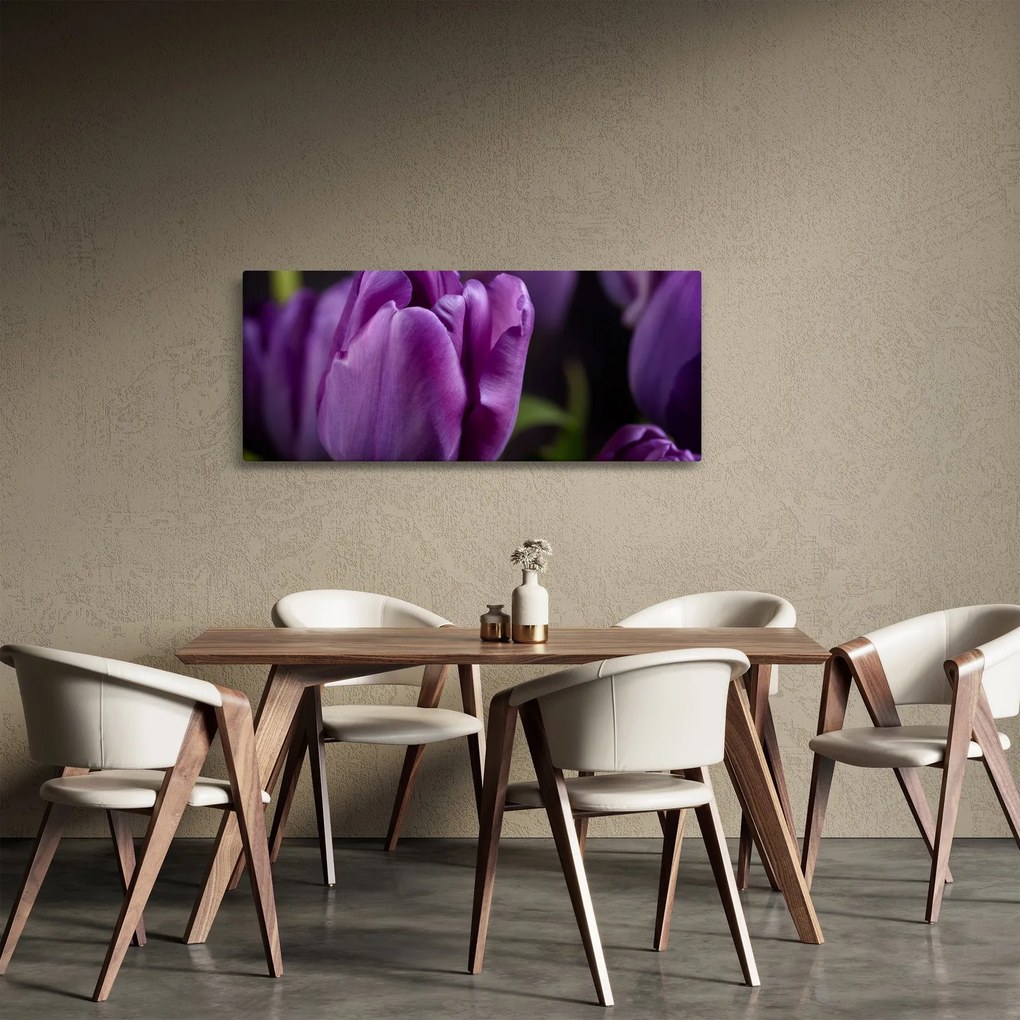 Tablou cu flori de lalele (120x50 cm)