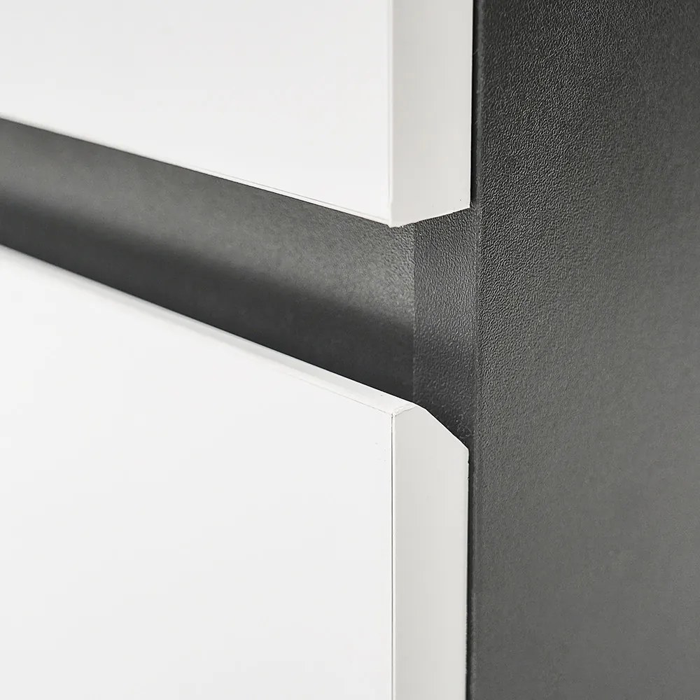 Mobilier complet de baie Vario Forte 80 antracit-alb