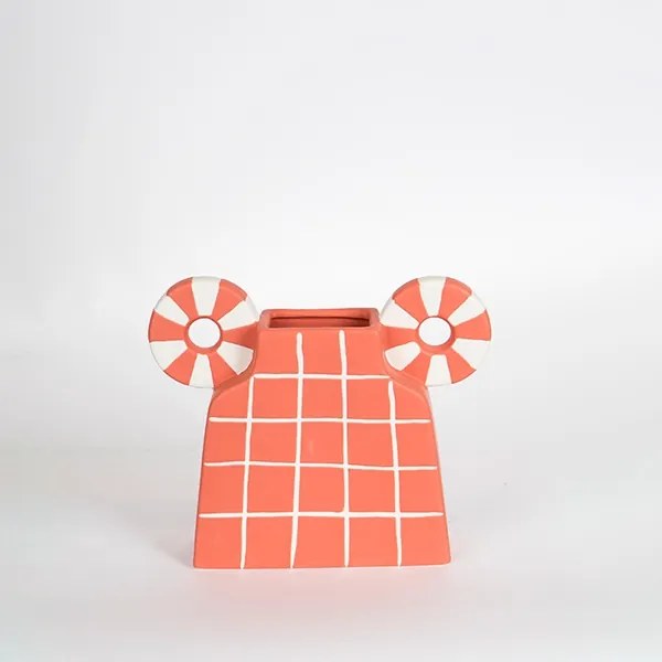 Vază ceramică 30,6x22,5 cm portocaliu