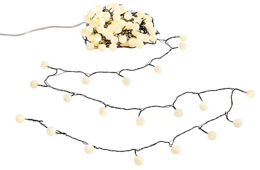 Ghirlandă luminoasă de Crăciun verde cu 100 LED-uri albe 5m IP44 - Dasher