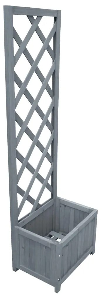 vidaXL Jardinieră cu spalier, 40 x 30 x 135 cm, lemn masiv de brad