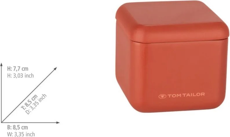 Organizator de baie portocaliu pentru dischete demachiante din polirășină Tom Tailor T-Rounded – Wenko