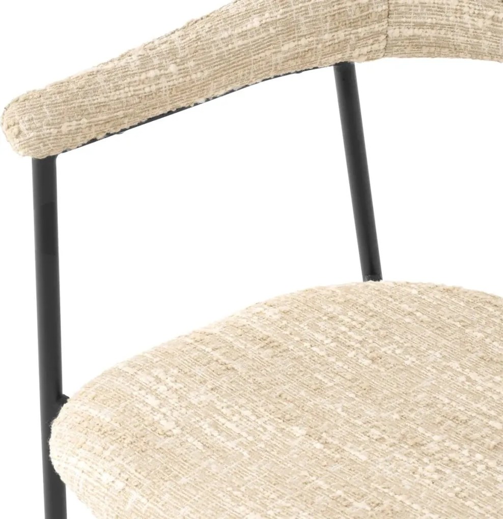 Set de 2 scaune design LUX Julio, Boucle sonata cream