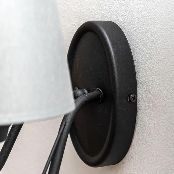 Aplica de perete MALBO 2xE27/15W/230V gri/negru