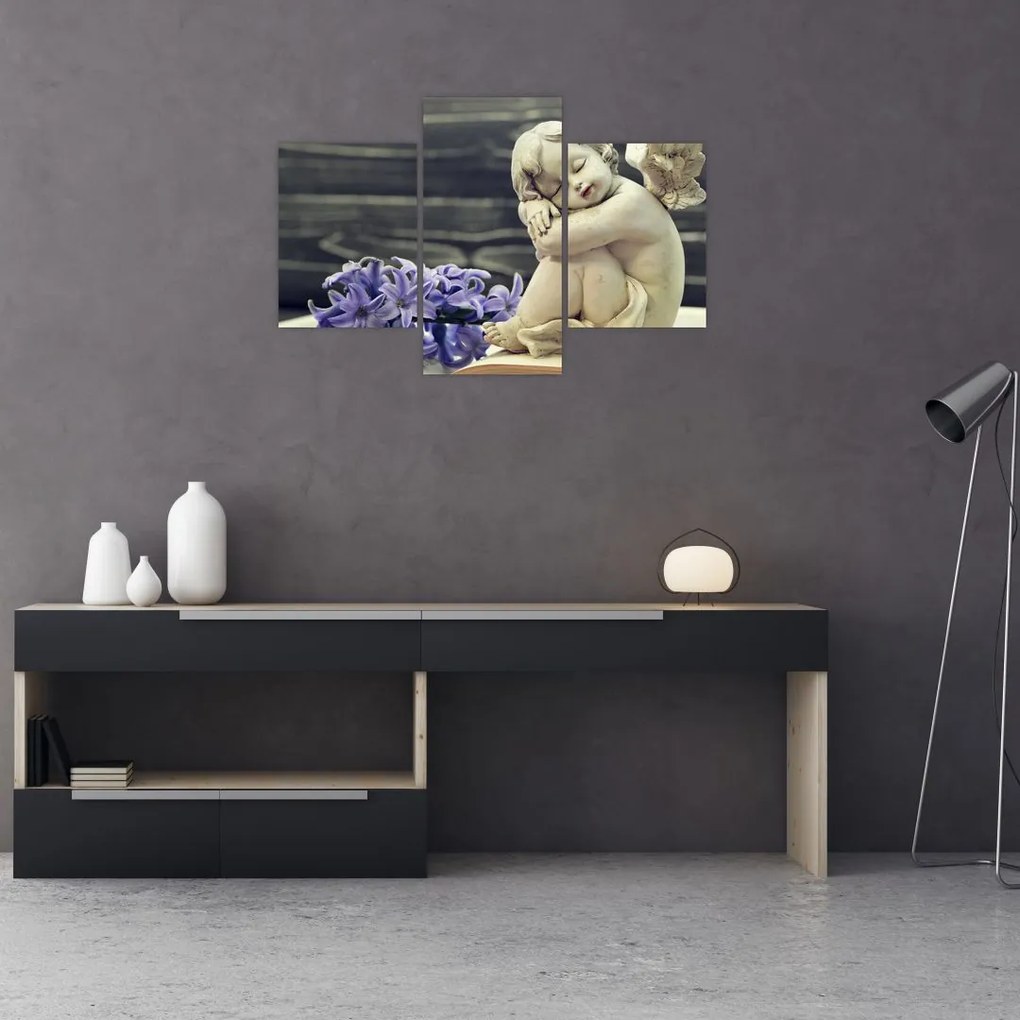 Tablou - Înger cu floare (90x60 cm)