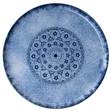 Set veselă 27 piese, porțelan, albastru