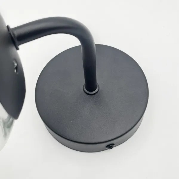 Brilagi - Lampă de perete MALIVA 1xE14/15W/230V negru/transparent