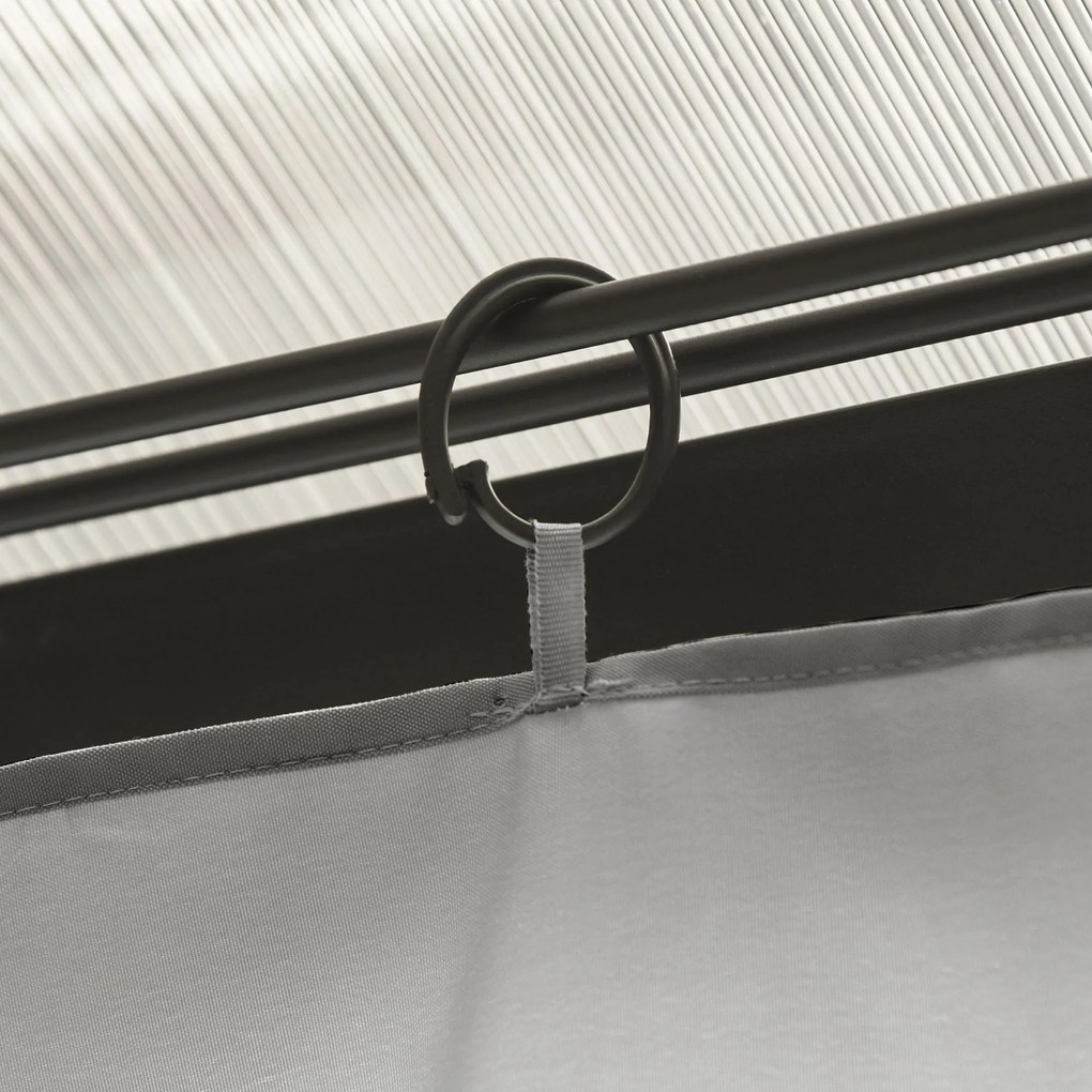 Outsunny Perdea de schimb pentru pavilion, set de 4, pentru pavilioane 3x3m, 302x205cm, Gri deschis | Aosom Romania