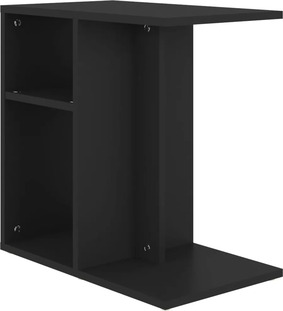 vidaXL Masă laterală, negru, 50x30x50 cm, lemn prelucrat