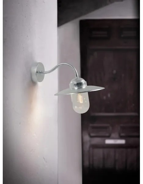 Aplică de exterior Nordlux LUXEMBOURG 1xE27/60W/230V IP54 argintiu