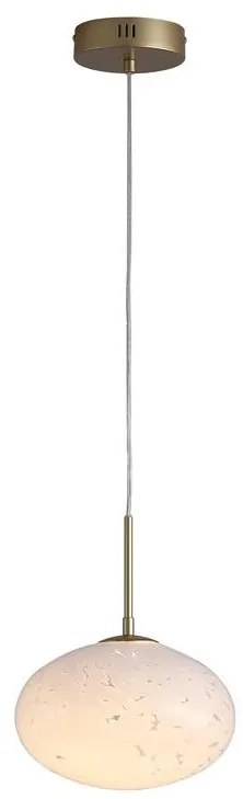 Pendul LED metal auriu sticla decorativa Confetti