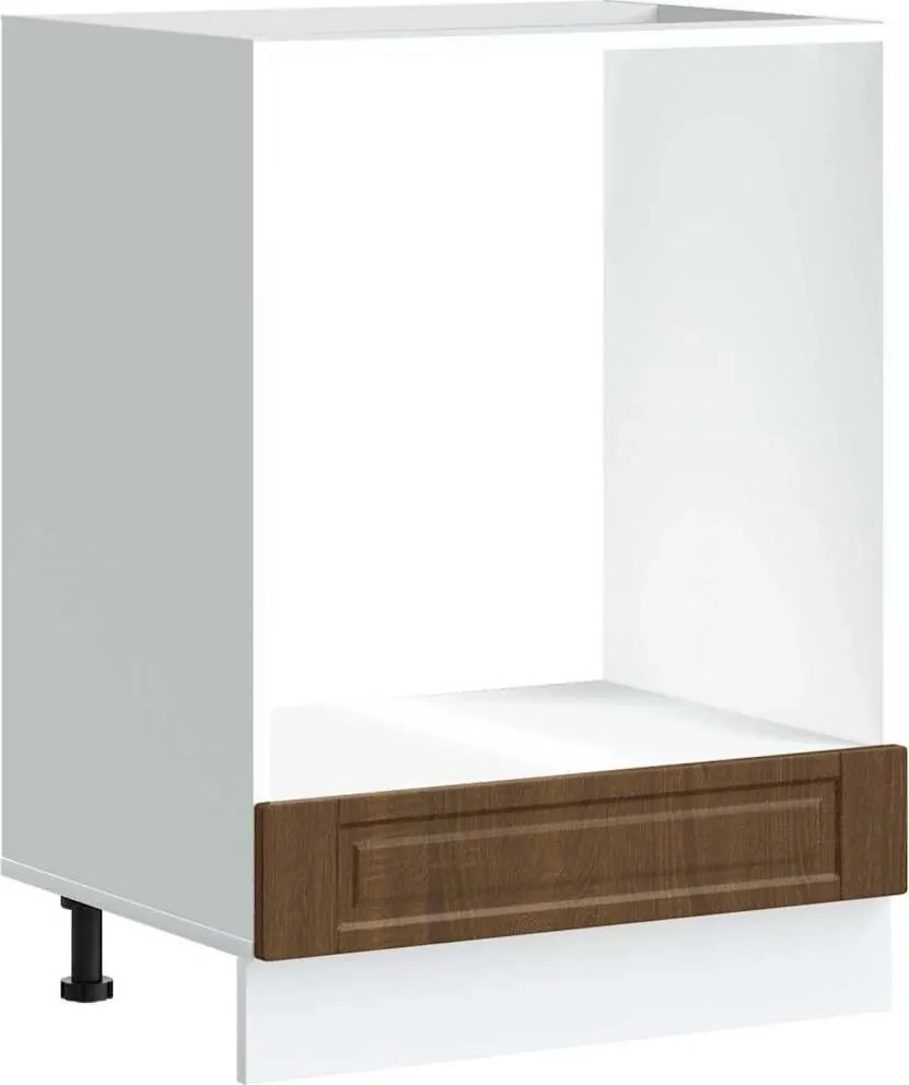 vidaXL Dulap pentru cuptor "Porto" din lemn de stejar maro