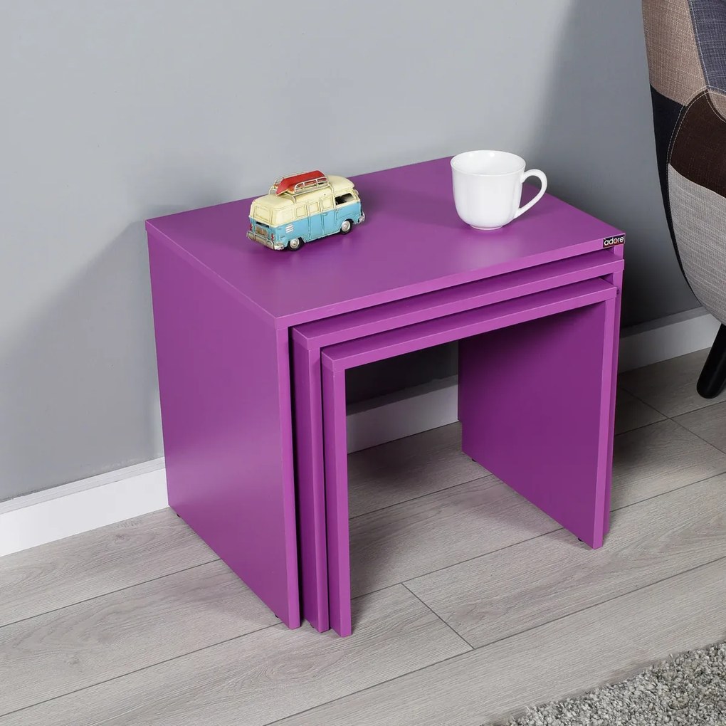 Masă pliabilă SHP Purple, 3 buc